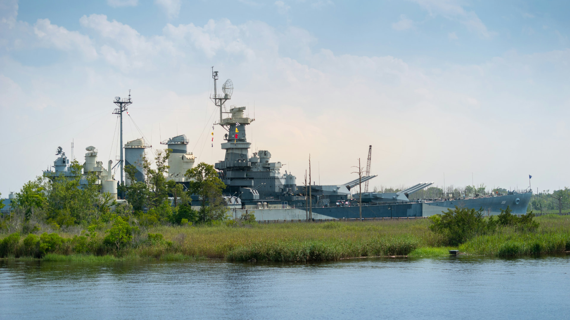 Battleship North Carolina on the Cape Fear River